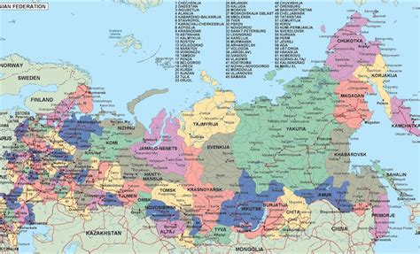 Political Map Of Russia Free To Download And Use Political Map | Images ...