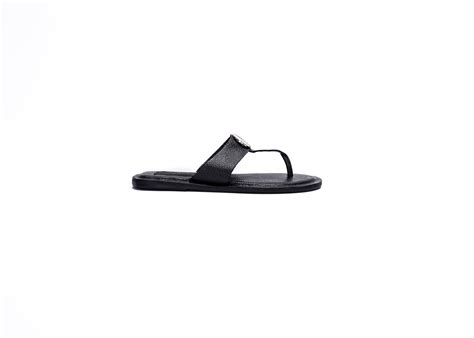 Black leather slide (men) - T.T.Dalk Nigeria