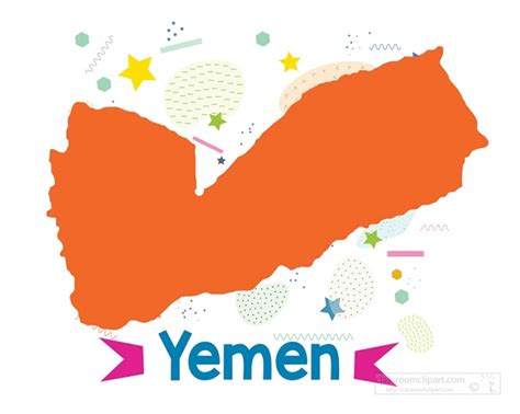 Maps Clipart-yemen illustrated stylized map