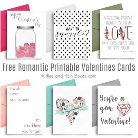 Free Romantic Printable Valentine's Day Cards