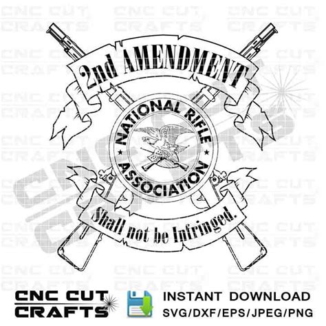 2nd AMENDMENT, Logo, Vector, Svg, Dxf, Jpg, Png, Eps, Cricut, Laser ...