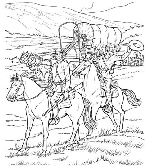 Covered Wagon Coloring Page - Coloring Home