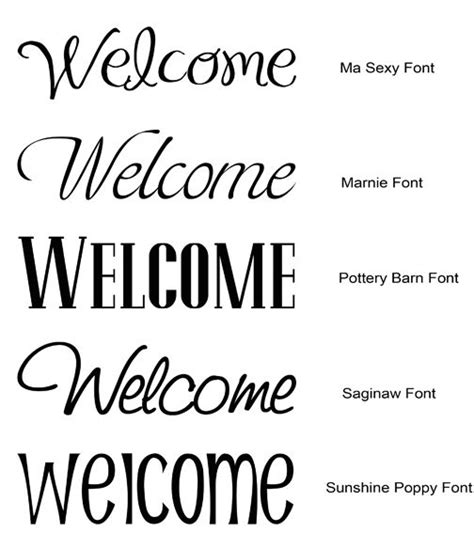 Welcome Font Style Text