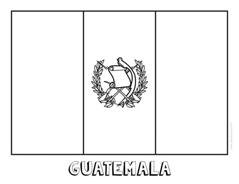 Flag of Guatemala coloring page - Download, Print or Color Online for Free