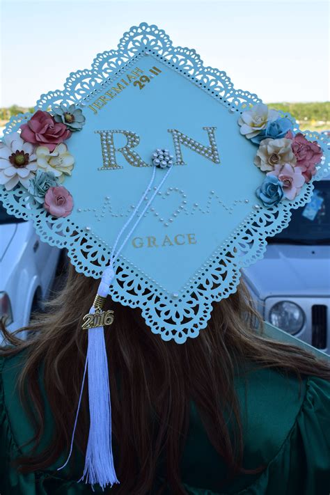 RN Graduation Cap Nursing Graduation Cap | Graduation cap decoration, Nurse graduation cap ...