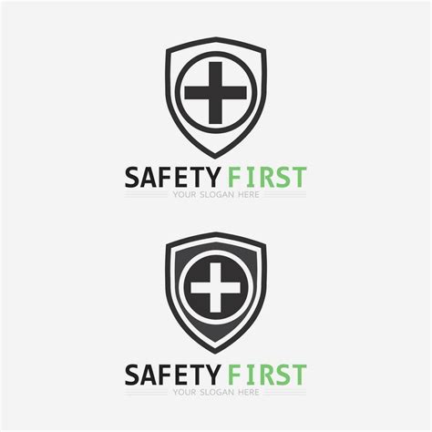 safety first logo icon vector design and illustration graphic sign ...