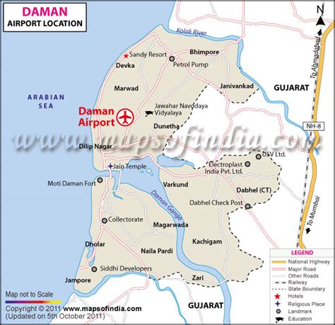 Daman and Diu Airport Map