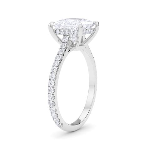 Princess Cut Pave Diamond Ring