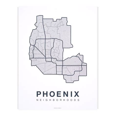 Phoenix Neighborhood Map | Phoenix Map Art | Native Maps in 2022 | Phoenix map, Map art, Map