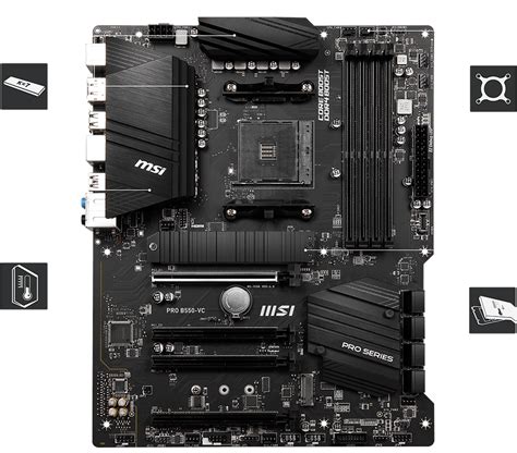 MSI PRO B550M-VC WiFi ProSeries Motherboard (AMD AM4, DDR4, PCIe SATA 6Gb/s, USB Gen 2, HDMI/DP ...