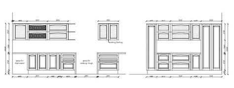 Dynamic kitchen cabinet elevation cad drawing details dwg file - Cadbull