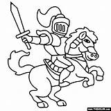 Knight On A Horse Coloring Pages sketch template