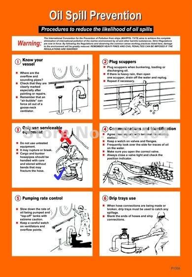 Preventing Oil Spill (Safety Training poster) on Aliexpress.com ...