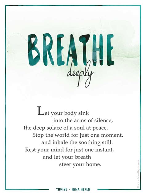 "Breathe Deeply" | A Poem from the THRIVE Collection | Nina Heyen