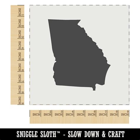 Georgia State Silhouette Wall Cookie DIY Craft Reusable Stencil ...