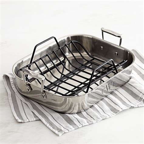 All-Clad Stainless-Steel Roasting Pan with Rack | Williams Sonoma