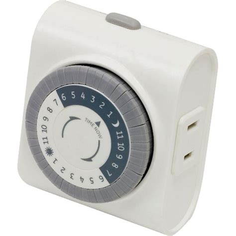 Defiant 1875-Watt 15 Amp Resistive 24-Hour Indoor Plug-In Timer, White-26378 - The Home Depot