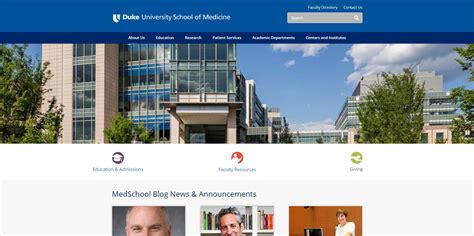 The School of Medicine at Duke University Admissions Statistics and ...