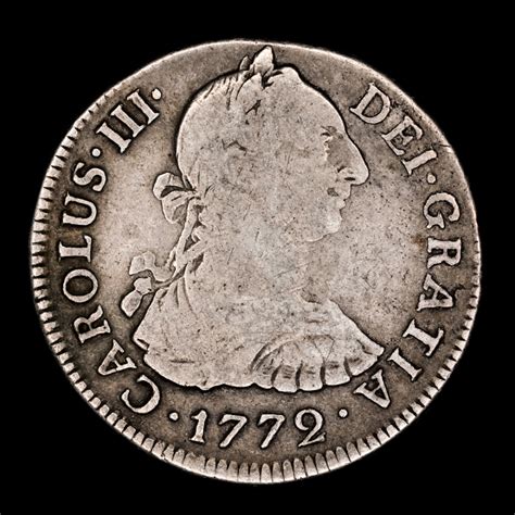 1772-JM CAROLUS III Peru Spanish Colonial Silver 2 Reales Coin | Pristine Auction