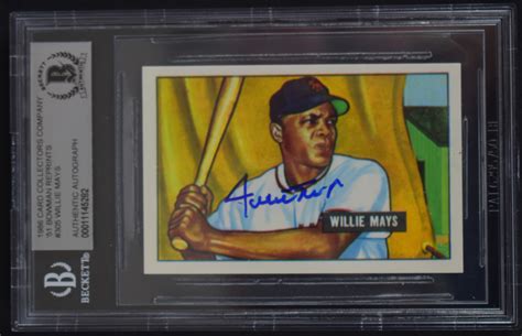 Lot Detail - Willie Mays 1951 Rookie Reprint Autographed Card Beckett ...