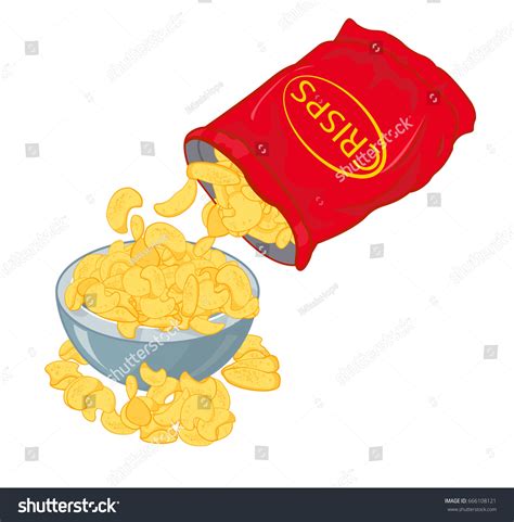 Potato Chips Crisps Vector Cartoon Stock Vector (Royalty Free ...