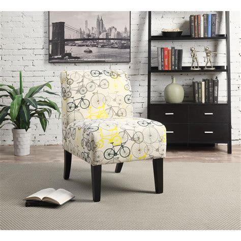 ACME Ollano Accent Chair, Pattern Fabric-Color:Pattern Fabric (Bike),Quantity:1,Style ...