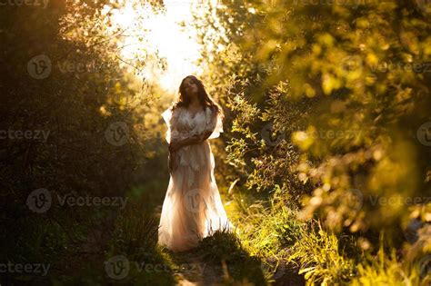 Girl in a dress at sunset 3265668 Stock Photo at Vecteezy