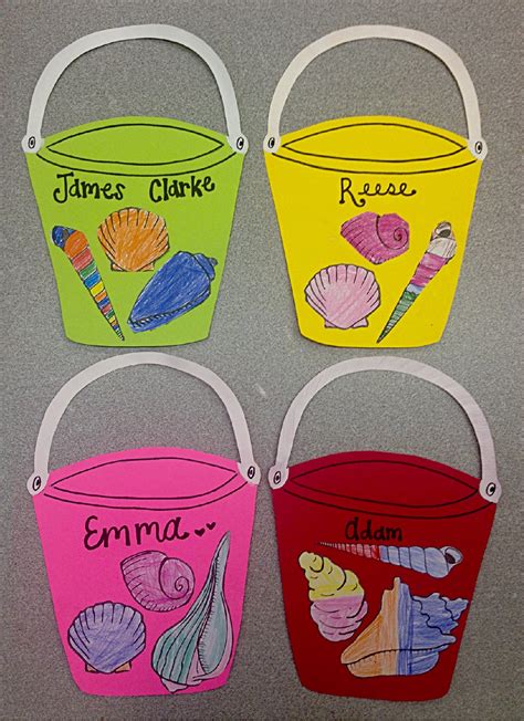 Sand Buckets and Sea Shells Craft