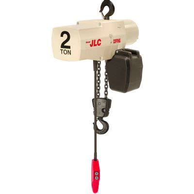 Coffing® JLC 2 Ton, Electric Chain Hoist, 20' Lift, 8 FPM, 115/230V ...