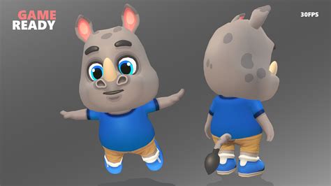 Rhino Animated Rigged 3D model - TurboSquid 2021788