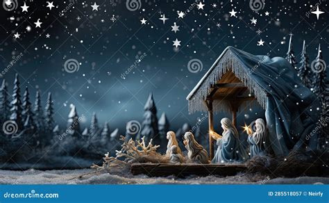 Nativity Scene, Christian Christmas Stock Illustration - Illustration ...