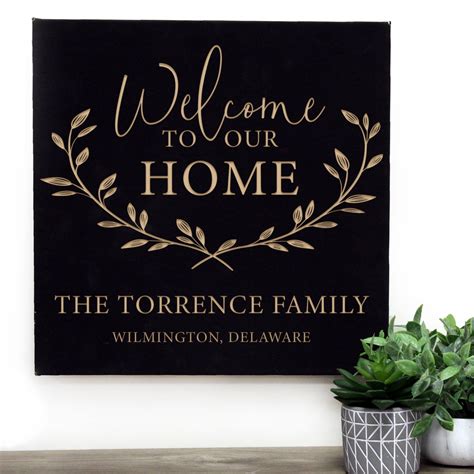 Personalized Welcome to Our Home Sign Custom Welcome Sign for ...