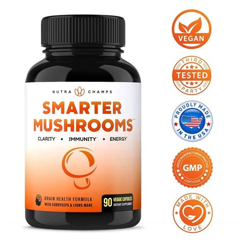 Mushroom Supplement Nootropic Brain Support Formula for Energy, Memory, Clarity - Other Vitamins ...