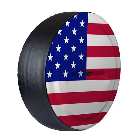 American Flag Rigid Tire Cover by Boomerang - Fits 32" & 33" Jeep Wrangler JL & JLU