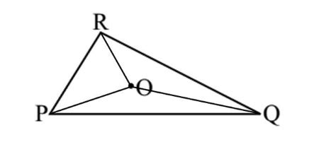 Take any point O in the interior of a triangle PQR. is OQ + OR>QR?