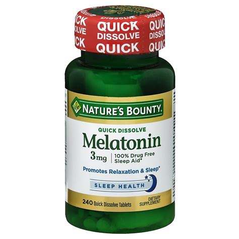 Nature's Bounty Melatonin 3 mg Dietary Supplement Tablets | Walgreens