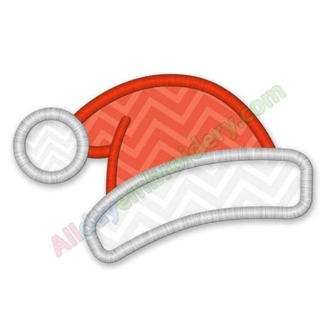 Santa Hat Applique Design. Machine embroidery design ...