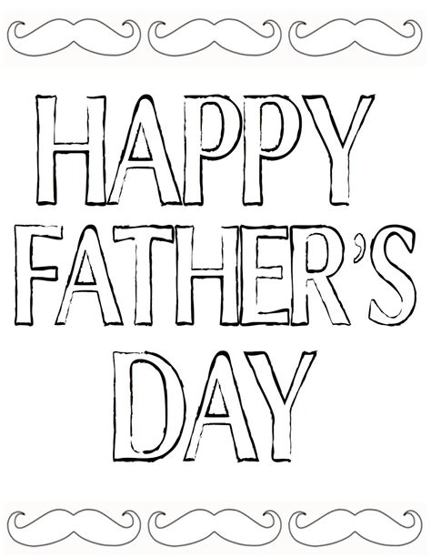 Free Happy Fathers Day Coloring Pages, Printable, Sheets, Cards ...