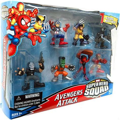 Marvel Super Hero Squad Avengers Attack Action Figure Set - Walmart.com ...