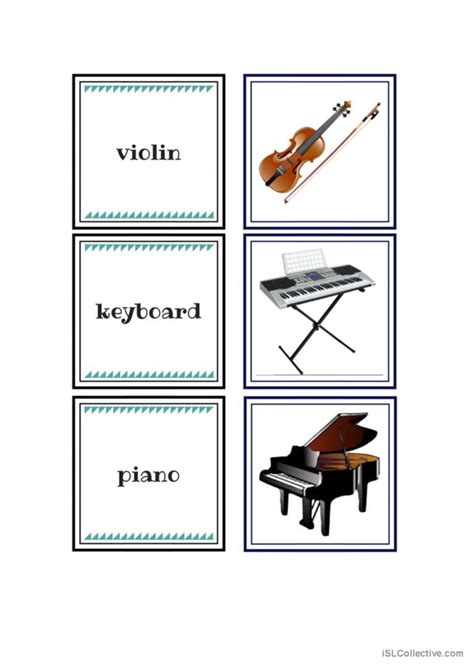 Musical instruments flashcards vocab…: English ESL worksheets pdf & doc