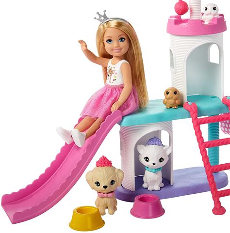 Barbie Princess Adventure Chelsea Sleepover with books and Pet Castle doll sets - YouLoveIt.com