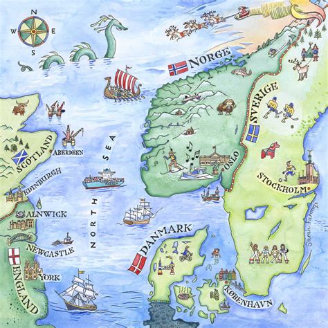 A Map of Scandinavia — Northumberland Artist | Sarah Farooqi