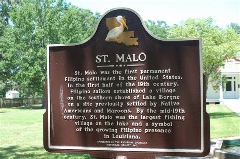 St. Malo Historical Marker