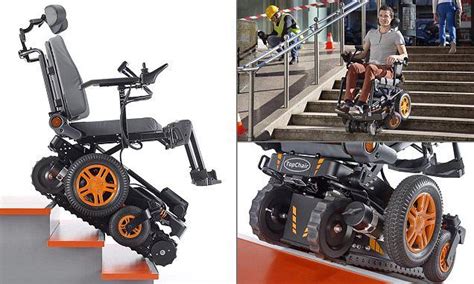 Wheelchair with 'tank-like' tracks can climb flight of stairs | Wheelchair, Stairs, Electric ...