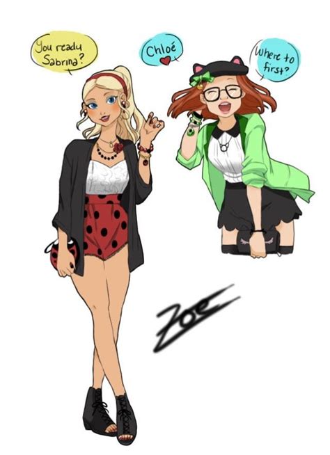 Ladybug fashion Chloé and Sabrina by zoe-oneesama | Miraculous ladybug anime, Miraculous ladybug ...