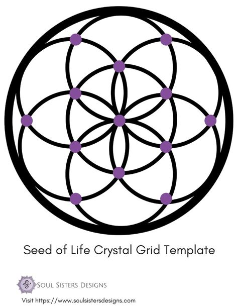 Crystal Grid Templates | Crystals healing grids, Crystal grid, Diy crystals