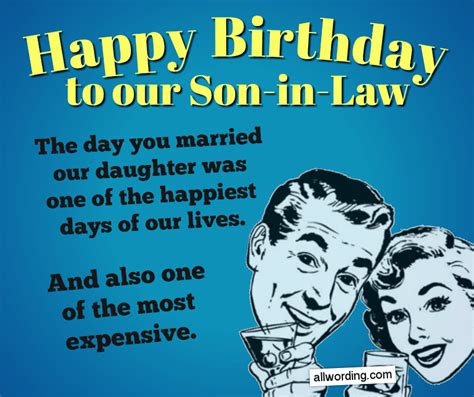 30 Clever Birthday Wishes For a Son-in-Law » AllWording.com