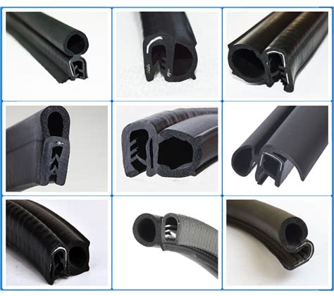 Co-extruded epdm sponge rubber seal strip pvc edge trim sealing ...