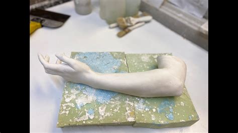 Plaster casting process - hand - YouTube