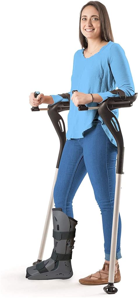 Forearm Crutches, 1 Pair Hands-Free Crutch Cane with Ergonomic Design - Two Walking Support ...